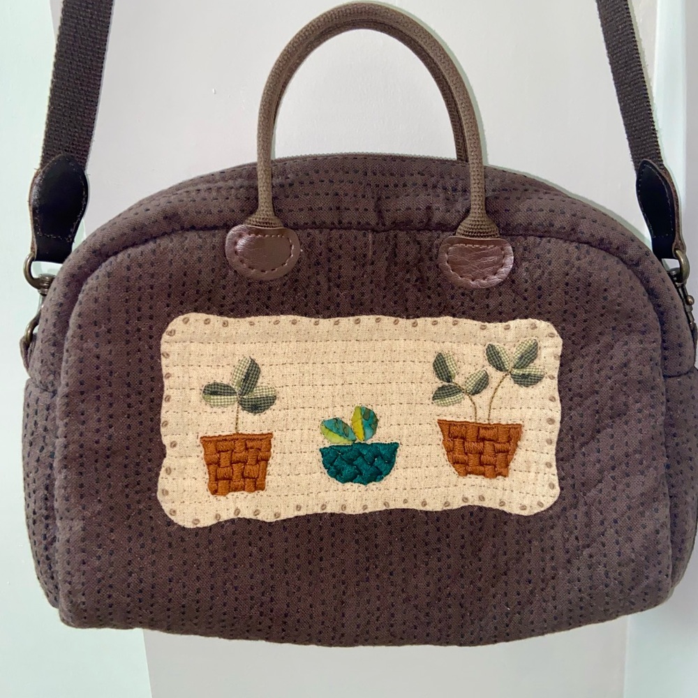 Handmade Quilted Crossbody Bag for Plant Lovers!